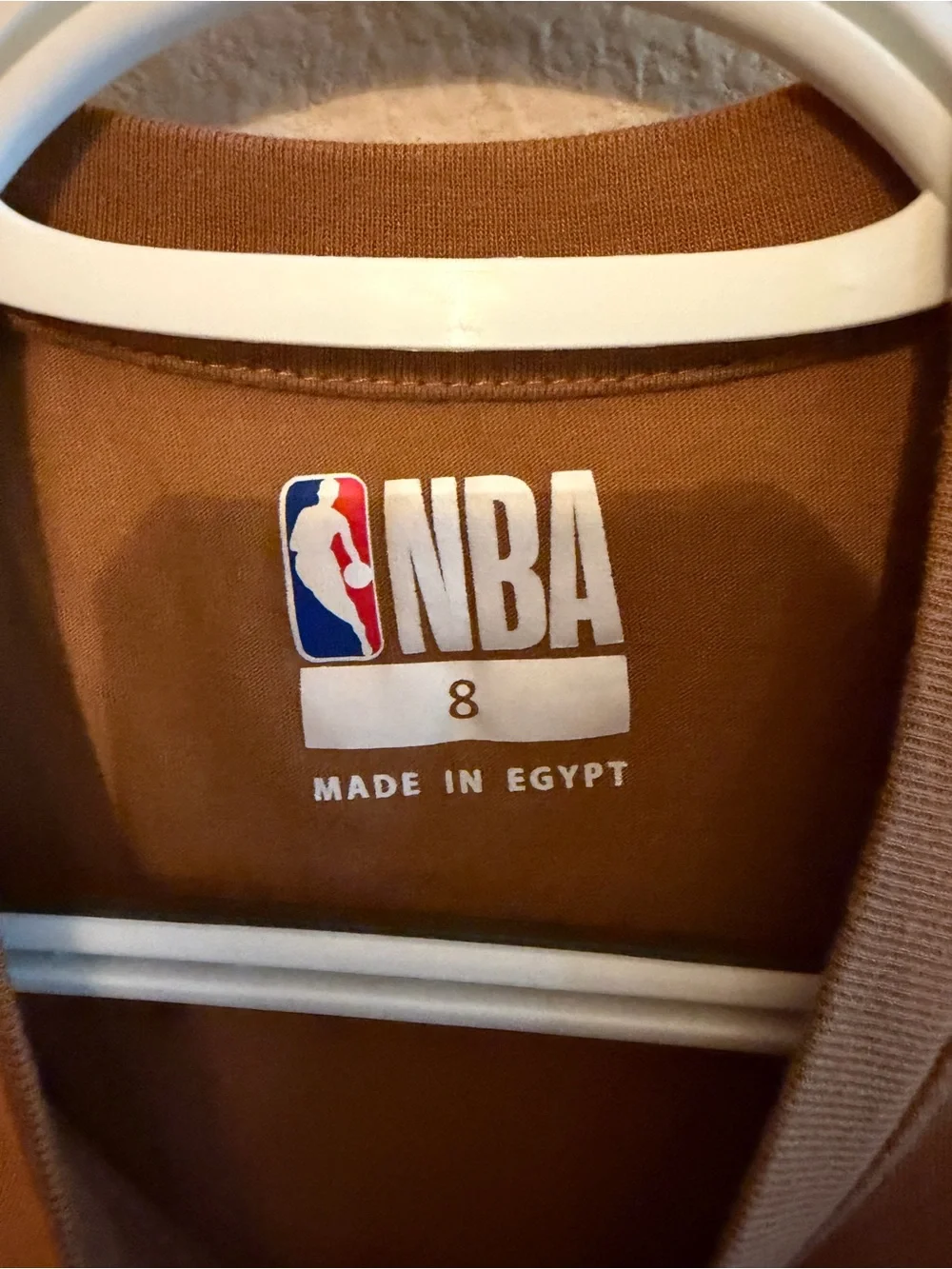 NBA Brown Short Sleeve Kids Graphic Tee with Black Logo